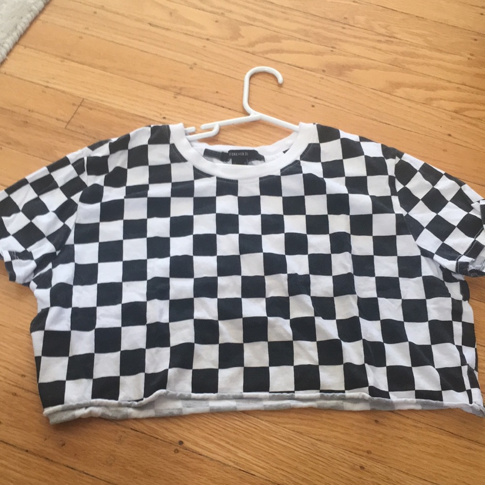 Checkered crop top